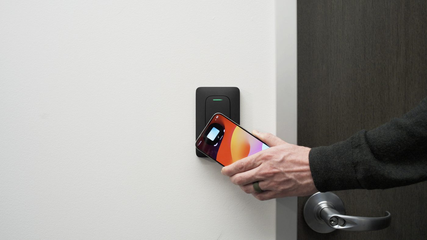 Entry by phone at a Verkada reader